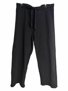 Frank & Eileen 
Cozy and comfy Catherine Wide Leg Sweatpants Cropped Large Black
